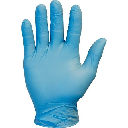 Safety Zone GNPR-1M, Nitrile Disposable Gloves, 3.7 mil Palm, Nitrile, Powder-Free, L, 100 PK, Blue SZNGNPRLG1M